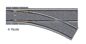 TILLIG 87599 - H0 Parallelweiche R 204 rechts Asphalt